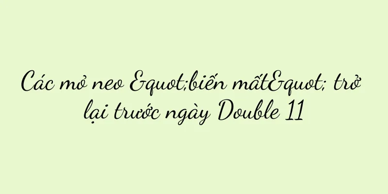 Các mỏ neo "biến mất" trở lại trước ngày Double 11