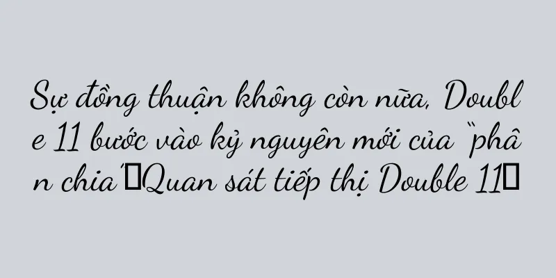 Sự đồng thuận không còn nữa, Double 11 bước vào kỷ nguyên mới của “phân chia”｜Quan sát tiếp thị Double 11②