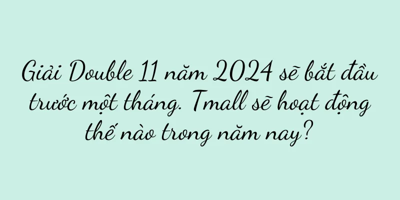 Giải Double 11 năm 2024 sẽ bắt đầu trước một tháng. Tmall sẽ hoạt động thế nào trong năm nay?
