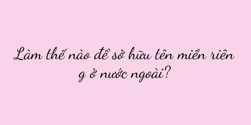 Làm thế nào để sở hữu tên miền riêng ở nước ngoài?