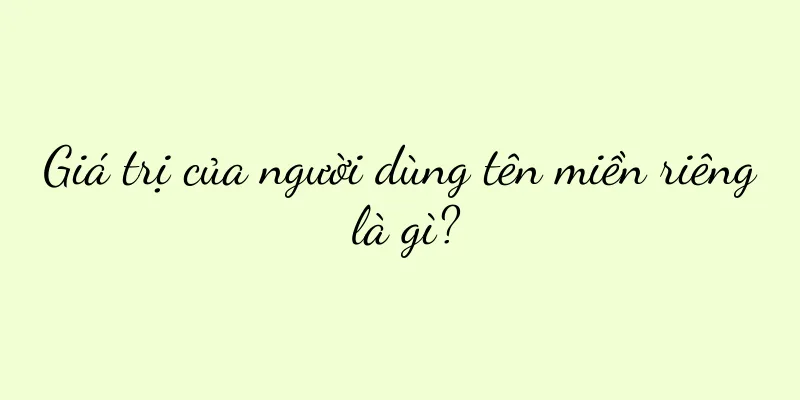 Giá trị của người dùng tên miền riêng là gì?