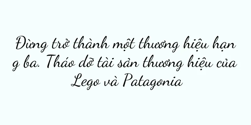 Đừng trở thành một thương hiệu hạng ba. Tháo dỡ tài sản thương hiệu của Lego và Patagonia