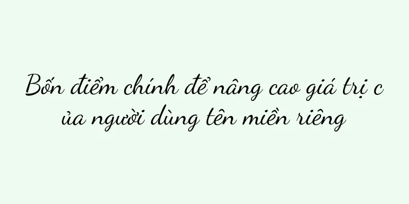 Bốn điểm chính để nâng cao giá trị của người dùng tên miền riêng