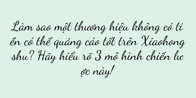Làm sao một thương hiệu không có tiền có thể quảng cáo tốt trên Xiaohongshu? Hãy hiểu rõ 3 mô hình chiến lược này!