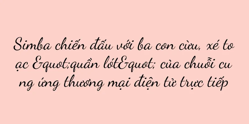 Simba chiến đấu với ba con cừu, xé toạc "quần lót" của chuỗi cung ứng thương mại điện tử trực tiếp