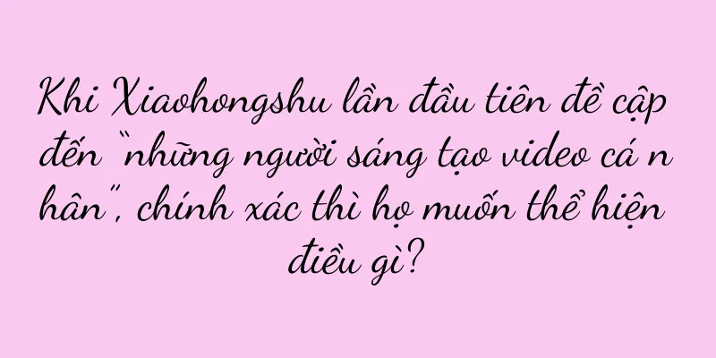 Khi Xiaohongshu lần đầu tiên đề cập đến “những người sáng tạo video cá nhân”, chính xác thì họ muốn thể hiện điều gì?