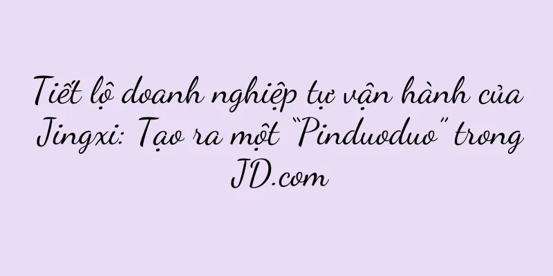 Tiết lộ doanh nghiệp tự vận hành của Jingxi: Tạo ra một “Pinduoduo” trong JD.com