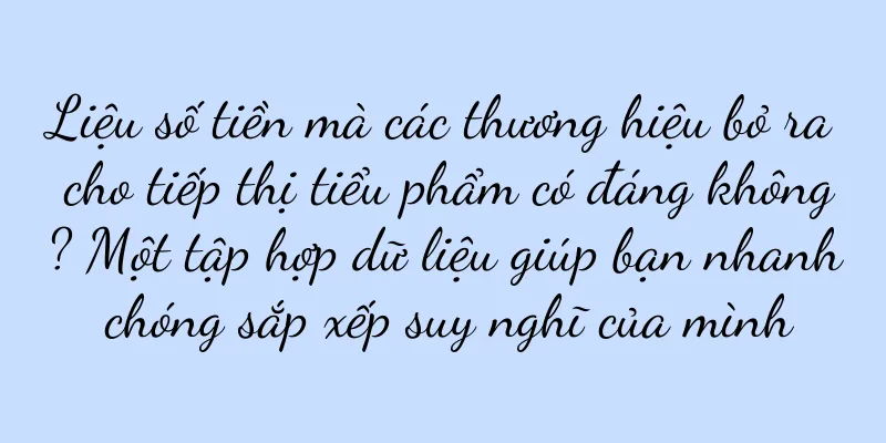 Liệu số tiền mà các thương hiệu bỏ ra cho tiếp thị tiểu phẩm có đáng không? Một tập hợp dữ liệu giúp bạn nhanh chóng sắp xếp suy nghĩ của mình