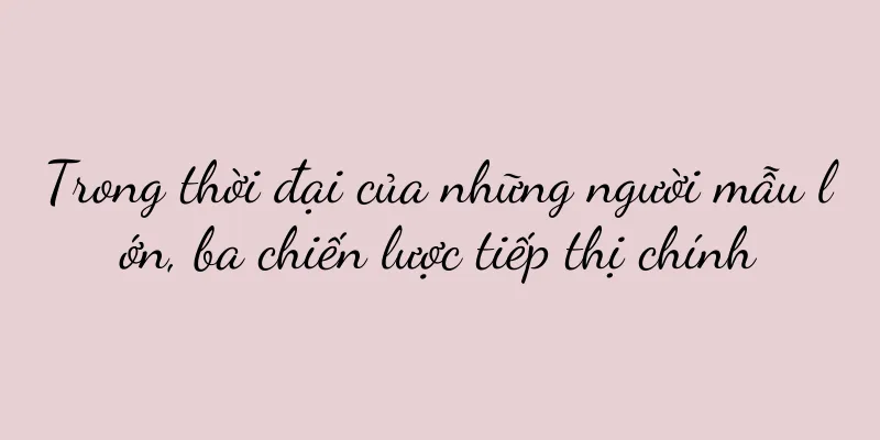Trong thời đại của những người mẫu lớn, ba chiến lược tiếp thị chính