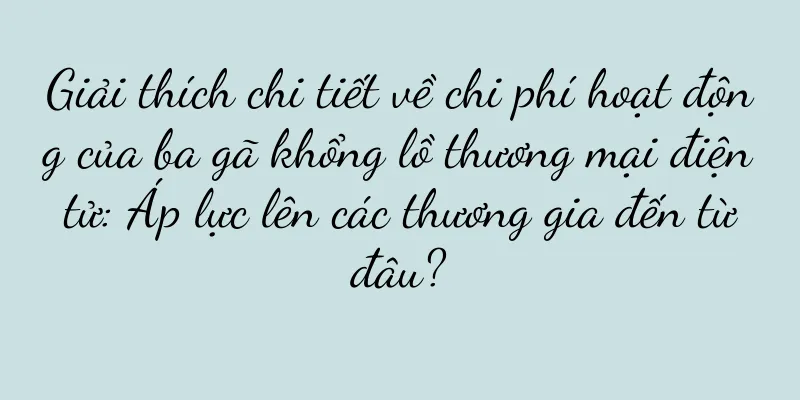 Giải thích chi tiết về chi phí hoạt động của ba gã khổng lồ thương mại điện tử: Áp lực lên các thương gia đến từ đâu?