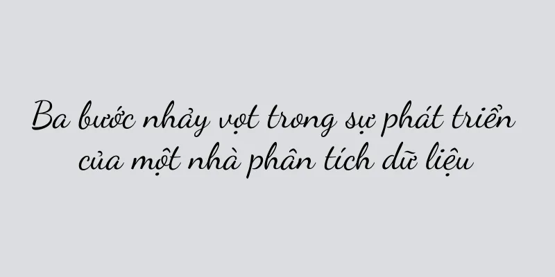 Ba bước nhảy vọt trong sự phát triển của một nhà phân tích dữ liệu