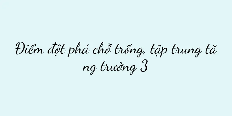 Điểm đột phá chỗ trống, tập trung tăng trưởng 3