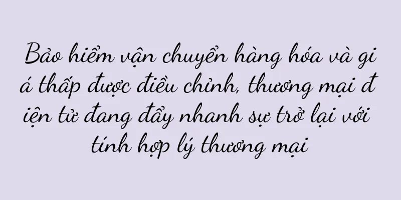 Bảo hiểm vận chuyển hàng hóa và giá thấp được điều chỉnh, thương mại điện tử đang đẩy nhanh sự trở lại với tính hợp lý thương mại