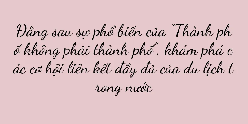 Đằng sau sự phổ biến của “Thành phố không phải thành phố”, khám phá các cơ hội liên kết đầy đủ của du lịch trong nước