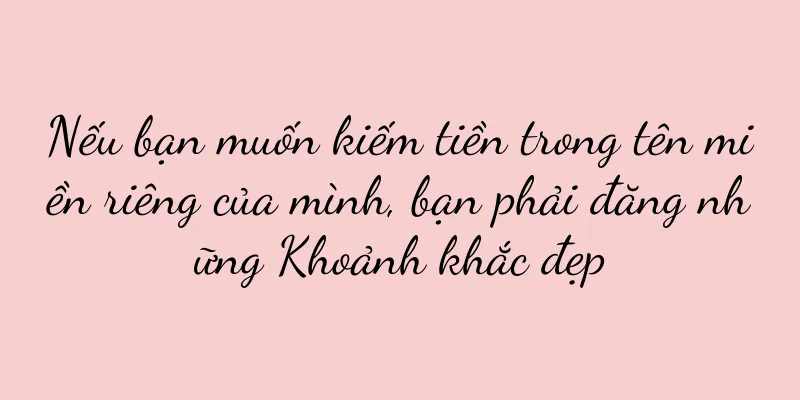 Nếu bạn muốn kiếm tiền trong tên miền riêng của mình, bạn phải đăng những Khoảnh khắc đẹp