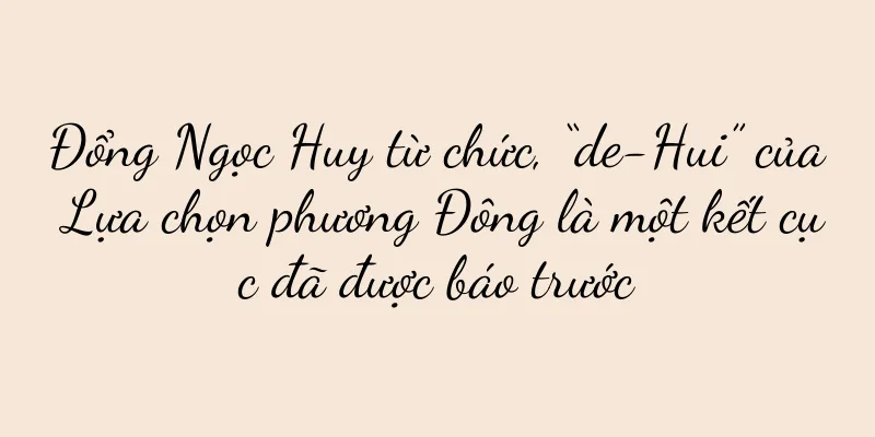 Đổng Ngọc Huy từ chức, “de-Hui” của Lựa chọn phương Đông là một kết cục đã được báo trước