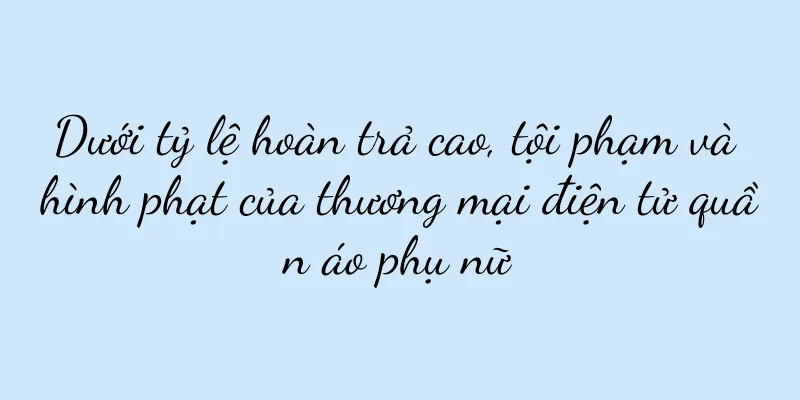 Dưới tỷ lệ hoàn trả cao, tội phạm và hình phạt của thương mại điện tử quần áo phụ nữ