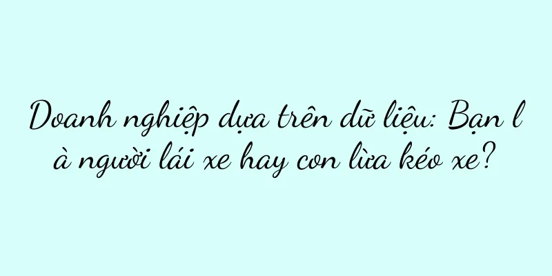 Doanh nghiệp dựa trên dữ liệu: Bạn là người lái xe hay con lừa kéo xe?