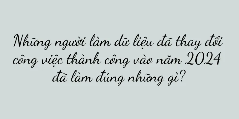 Những người làm dữ liệu đã thay đổi công việc thành công vào năm 2024 đã làm đúng những gì?