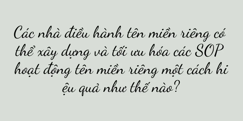 Các nhà điều hành tên miền riêng có thể xây dựng và tối ưu hóa các SOP hoạt động tên miền riêng một cách hiệu quả như thế nào?