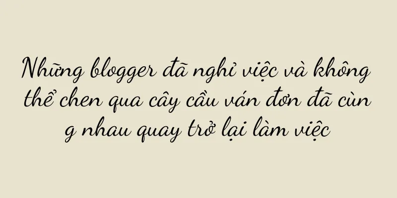 Những blogger đã nghỉ việc và không thể chen qua cây cầu ván đơn đã cùng nhau quay trở lại làm việc