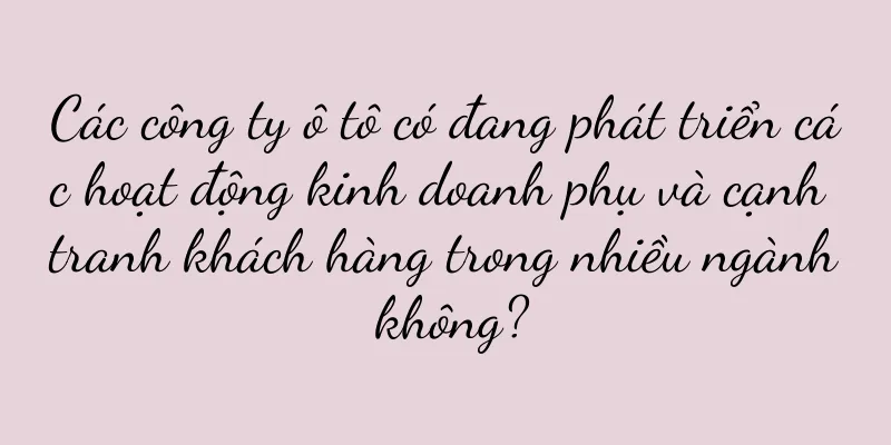 Các công ty ô tô có đang phát triển các hoạt động kinh doanh phụ và cạnh tranh khách hàng trong nhiều ngành không?