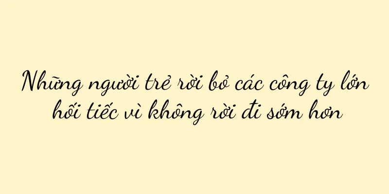 Những người trẻ rời bỏ các công ty lớn hối tiếc vì không rời đi sớm hơn