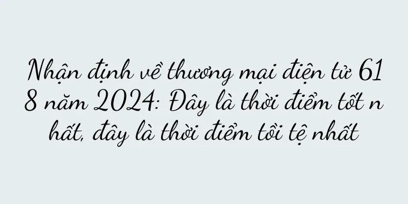 Nhận định về thương mại điện tử 618 năm 2024: Đây là thời điểm tốt nhất, đây là thời điểm tồi tệ nhất