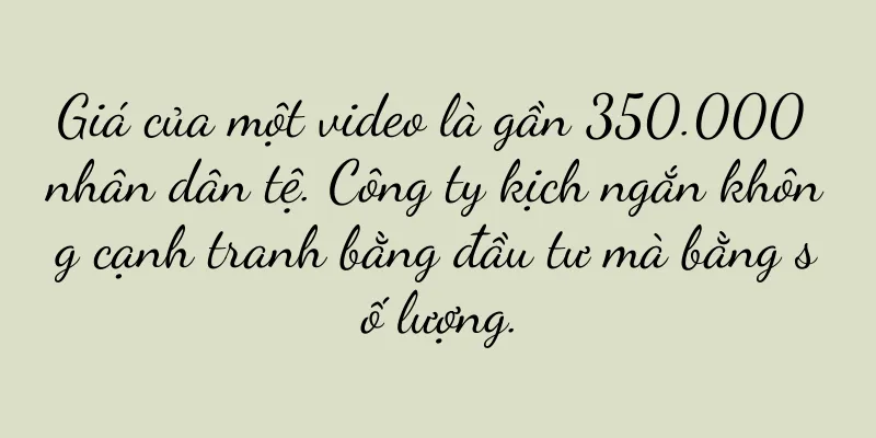 Giá của một video là gần 350.000 nhân dân tệ. Công ty kịch ngắn không cạnh tranh bằng đầu tư mà bằng số lượng.