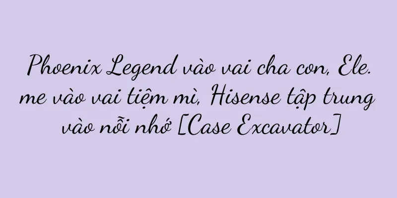 Phoenix Legend vào vai cha con, Ele.me vào vai tiệm mì, Hisense tập trung vào nỗi nhớ [Case Excavator]
