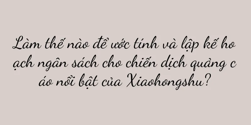 Làm thế nào để ước tính và lập kế hoạch ngân sách cho chiến dịch quảng cáo nổi bật của Xiaohongshu?