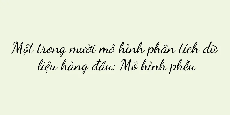 Một trong mười mô hình phân tích dữ liệu hàng đầu: Mô hình phễu