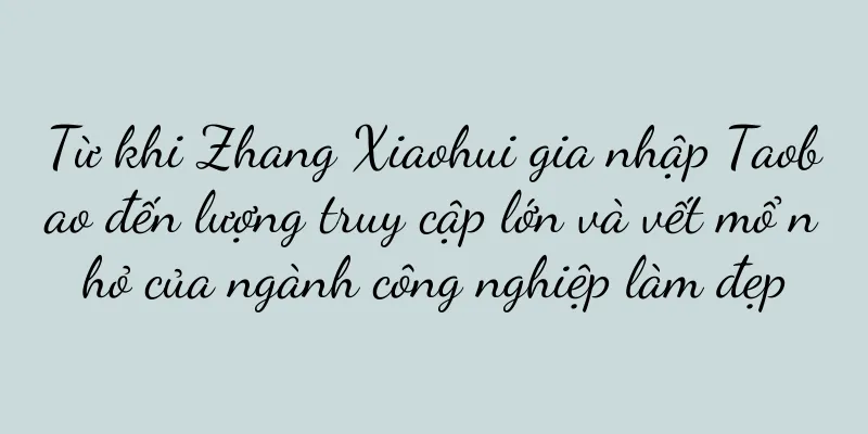 Từ khi Zhang Xiaohui gia nhập Taobao đến lượng truy cập lớn và vết mổ nhỏ của ngành công nghiệp làm đẹp
