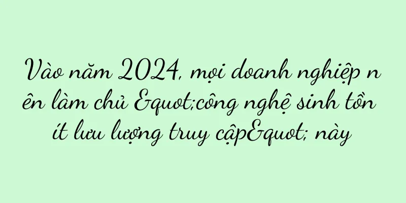 Vào năm 2024, mọi doanh nghiệp nên làm chủ "công nghệ sinh tồn ít lưu lượng truy cập" này