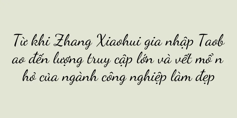 Từ khi Zhang Xiaohui gia nhập Taobao đến lượng truy cập lớn và vết mổ nhỏ của ngành công nghiệp làm đẹp