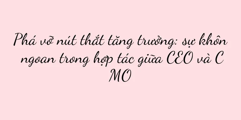 Phá vỡ nút thắt tăng trưởng: sự khôn ngoan trong hợp tác giữa CEO và CMO