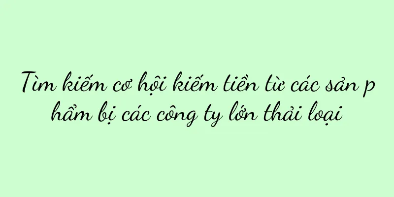 Tìm kiếm cơ hội kiếm tiền từ các sản phẩm bị các công ty lớn thải loại