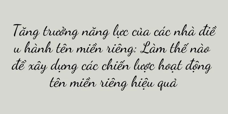 Tăng trưởng năng lực của các nhà điều hành tên miền riêng: Làm thế nào để xây dựng các chiến lược hoạt động tên miền riêng hiệu quả