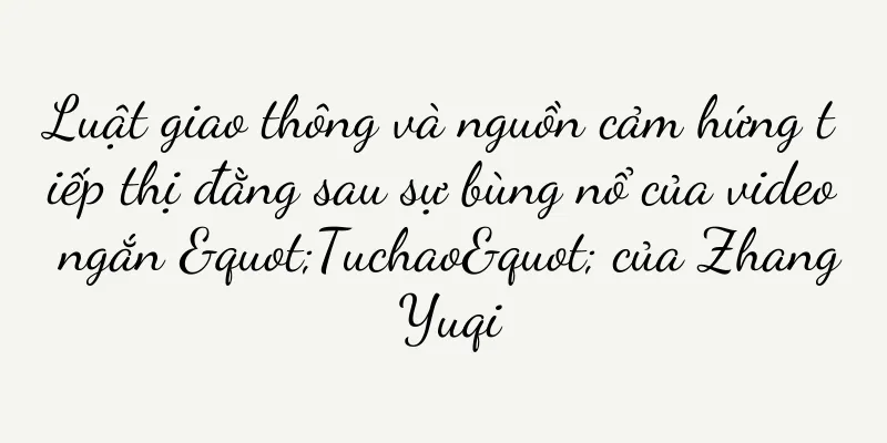 Luật giao thông và nguồn cảm hứng tiếp thị đằng sau sự bùng nổ của video ngắn "Tuchao" của Zhang Yuqi