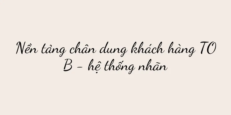 Nền tảng chân dung khách hàng TOB - hệ thống nhãn