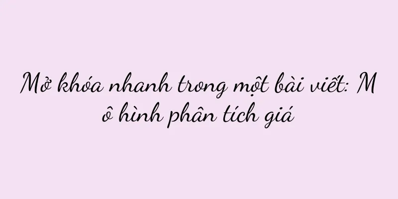 Mở khóa nhanh trong một bài viết: Mô hình phân tích giá