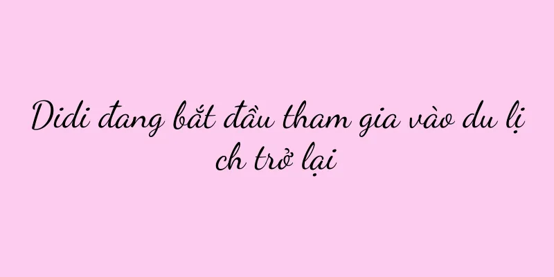 Didi đang bắt đầu tham gia vào du lịch trở lại
