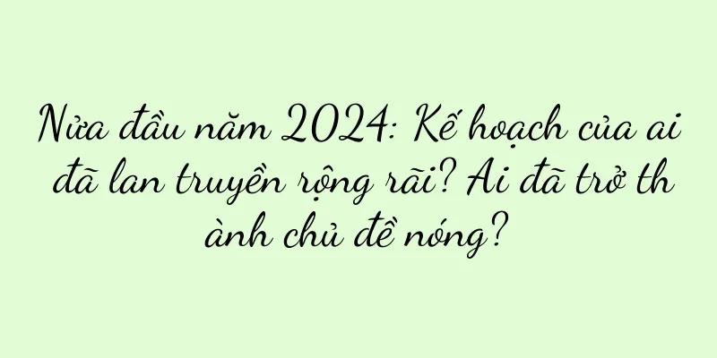Nửa đầu năm 2024: Kế hoạch của ai đã lan truyền rộng rãi? Ai đã trở thành chủ đề nóng?