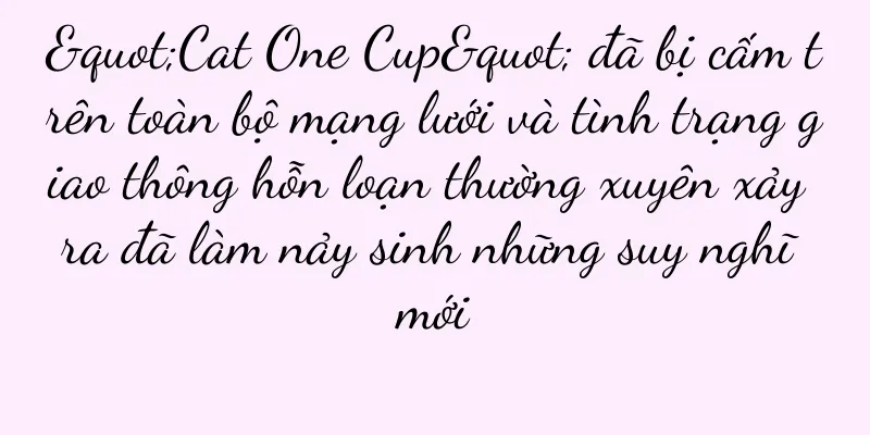 "Cat One Cup" đã bị cấm trên toàn bộ mạng lưới và tình trạng giao thông hỗn loạn thường xuyên xảy ra đã làm nảy sinh những suy nghĩ mới