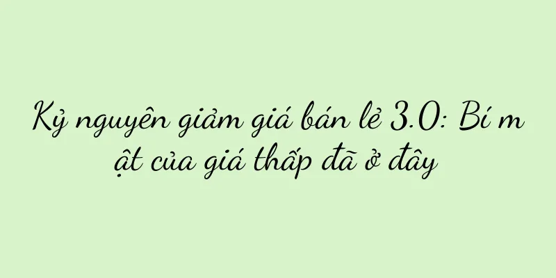 Kỷ nguyên giảm giá bán lẻ 3.0: Bí mật của giá thấp đã ở đây