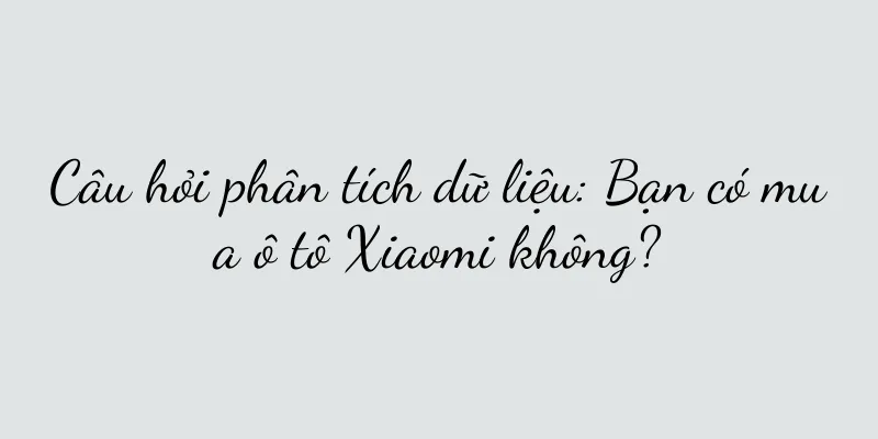 Câu hỏi phân tích dữ liệu: Bạn có mua ô tô Xiaomi không?