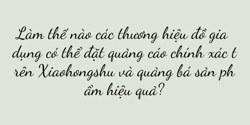 Làm thế nào các thương hiệu đồ gia dụng có thể đặt quảng cáo chính xác trên Xiaohongshu và quảng bá sản phẩm hiệu quả?