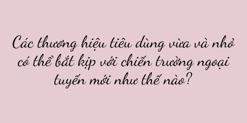 Các thương hiệu tiêu dùng vừa và nhỏ có thể bắt kịp với chiến trường ngoại tuyến mới như thế nào?