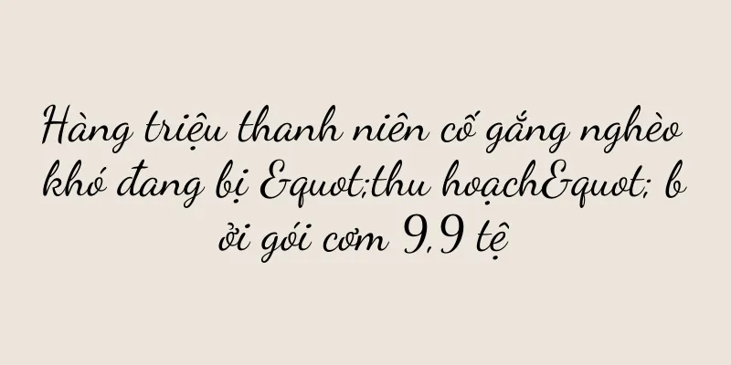 Hàng triệu thanh niên cố gắng nghèo khó đang bị "thu hoạch" bởi gói cơm 9,9 tệ