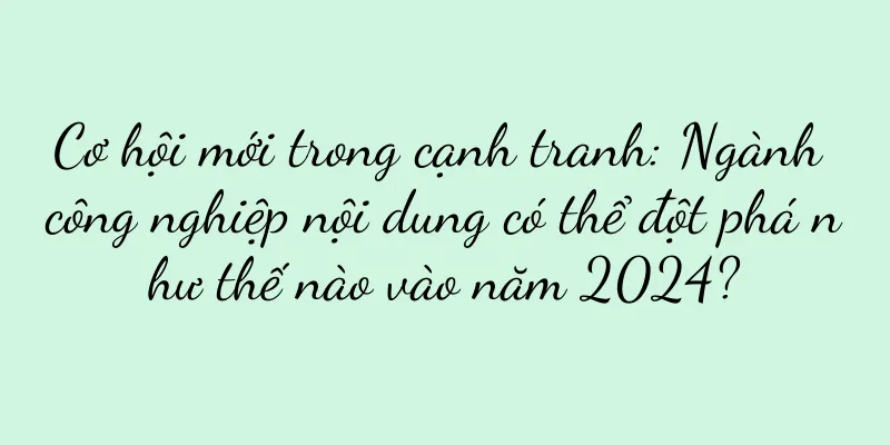 Cơ hội mới trong cạnh tranh: Ngành công nghiệp nội dung có thể đột phá như thế nào vào năm 2024?